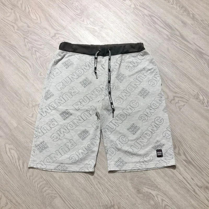 2000s Run Dmc Fullprint Logo Shortpants Grey Y2k Streetwear photo 1