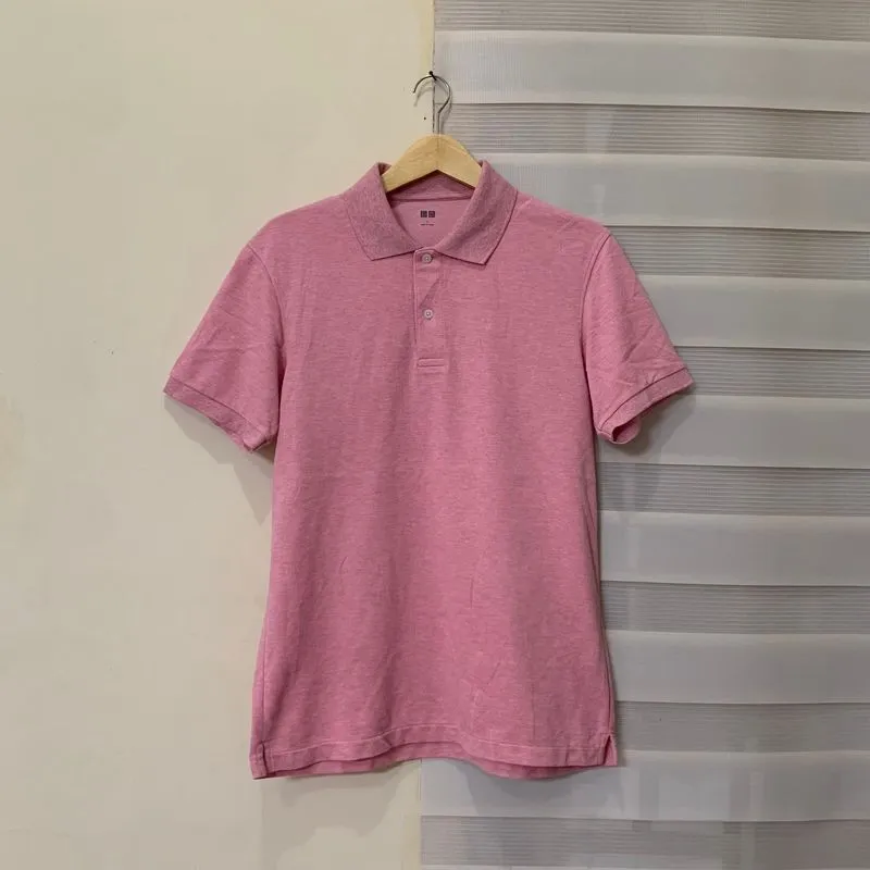 Uniqlo Casual Polo shirt Pria pink photo 1