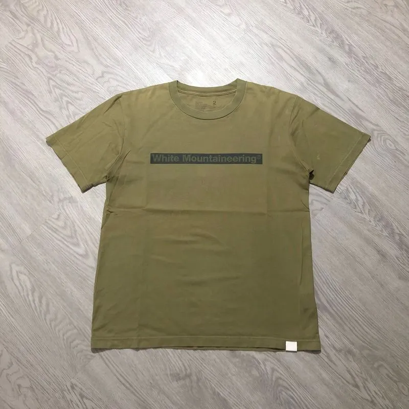 🇯🇵 White Mountaineering Logo Box T-shirt Green Army photo 1