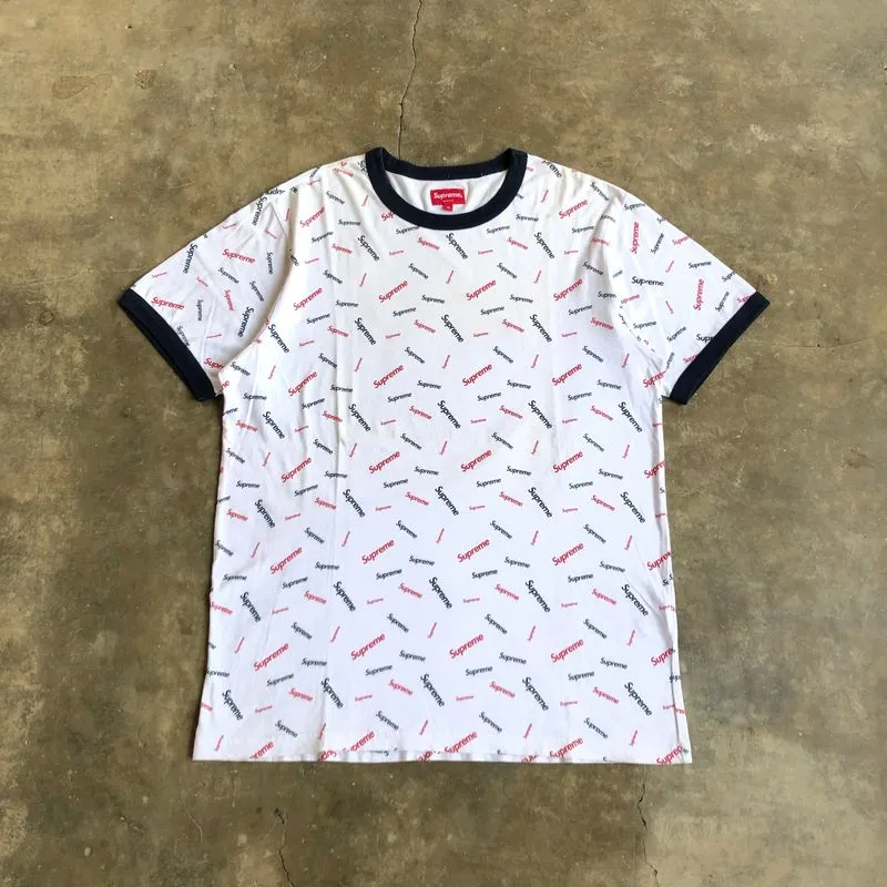 FW 18 Supreme Scatter Ringer Tee White photo 1