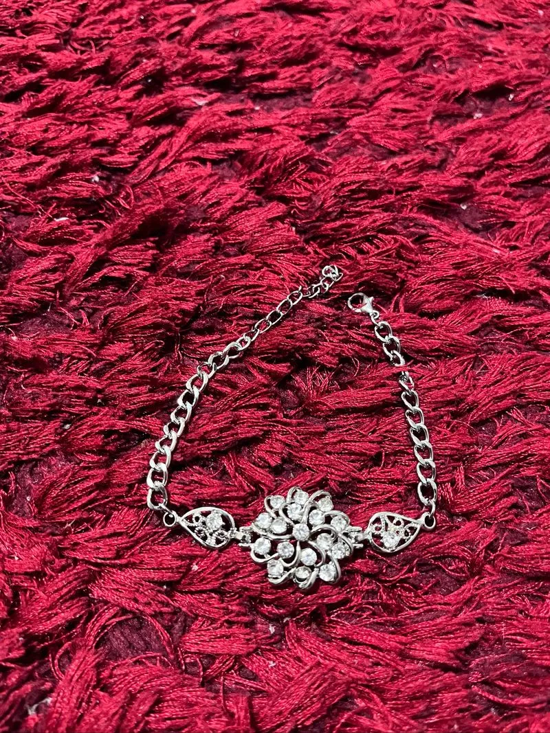 khanzaa flowers bracelet rhinestone  photo 1