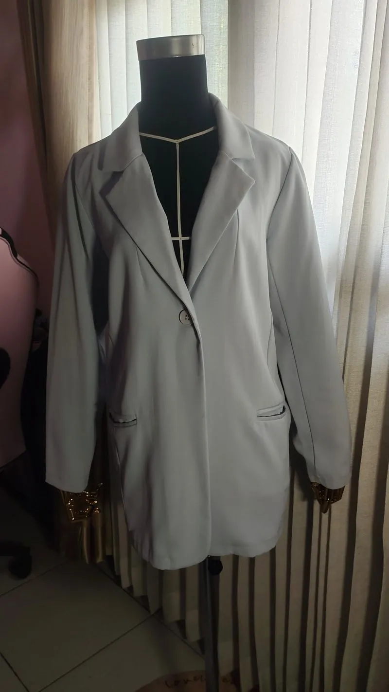 Chocochips Blazer Outer Wanita Baby Blue Biru Muda Onesize photo 1