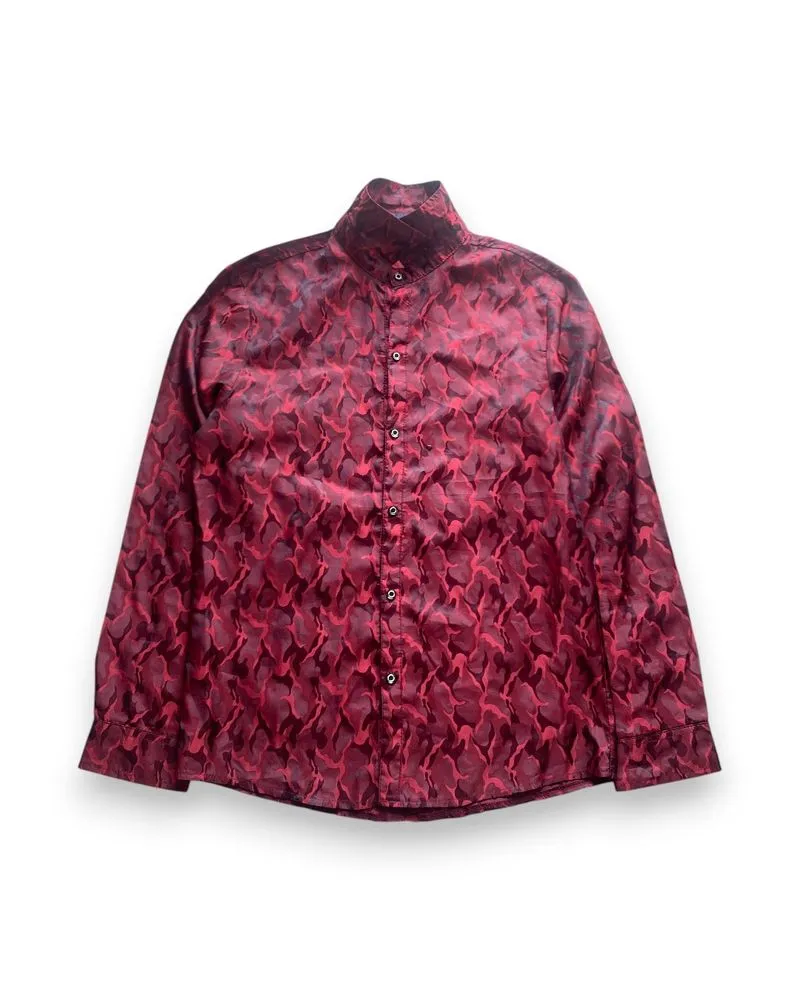 Kemeja Lengan Panjang Red Pattern Gianni Versace look a like photo 1