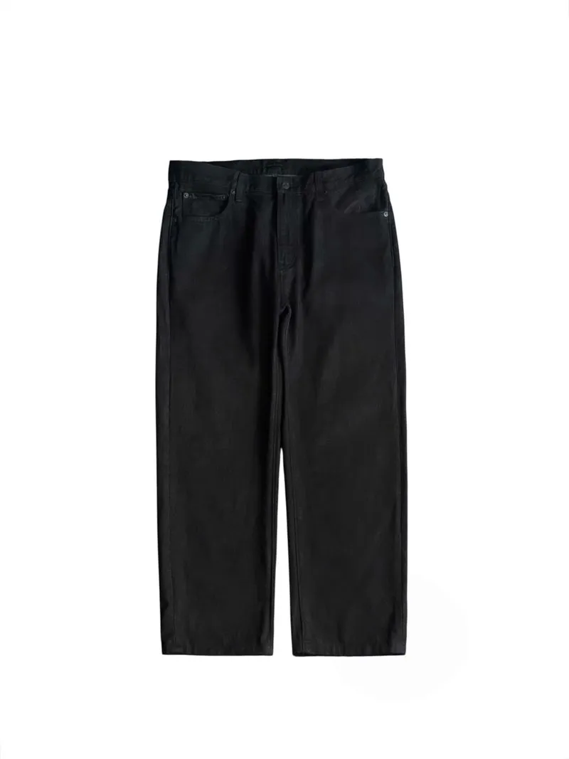 Uniqlo mid rise jeans dark indigo black regular fit pants de photo 1