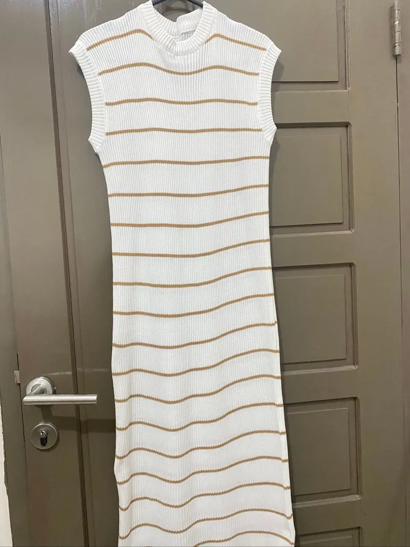 inner span stripe tanpa lengan photo 1