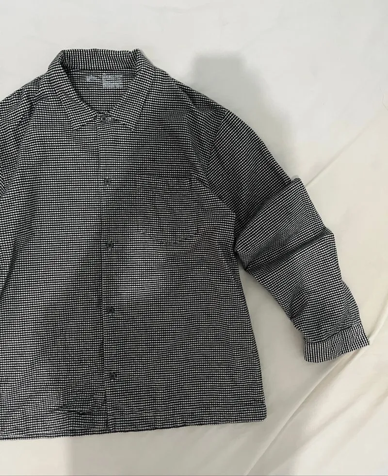 Muji Shirt Black & White Check photo 1