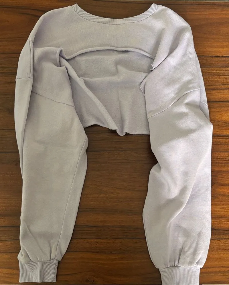 H&M Casual Minimalist Sweatshirt Wanita purple photo 1