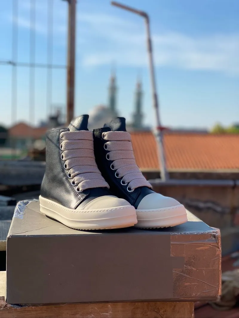 RICK OWENS RAMONES HI JUMBO LACES (DRKSHDW) BRAND NEW 39 photo 1