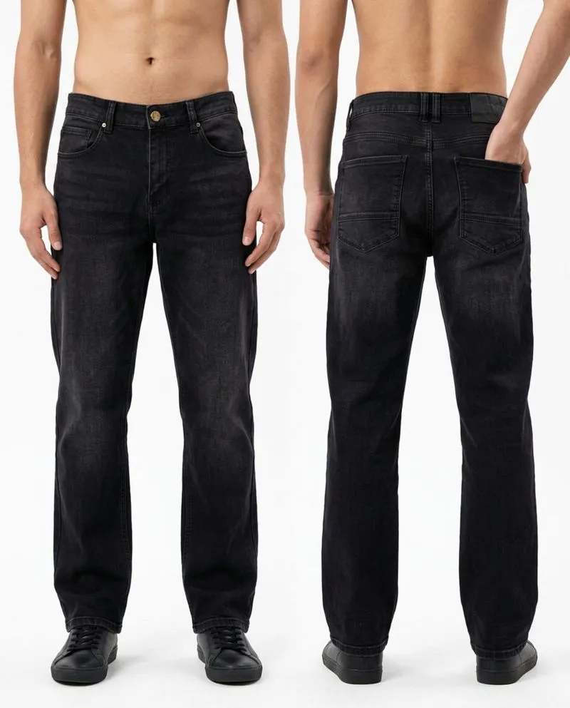 Fubu Jeans Streetwear Basic Grey Black Jeans 36 photo 1