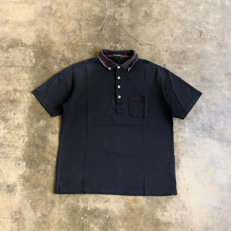 Vintage McGregor Pocket Logo Polo T-shirt Black photo 1