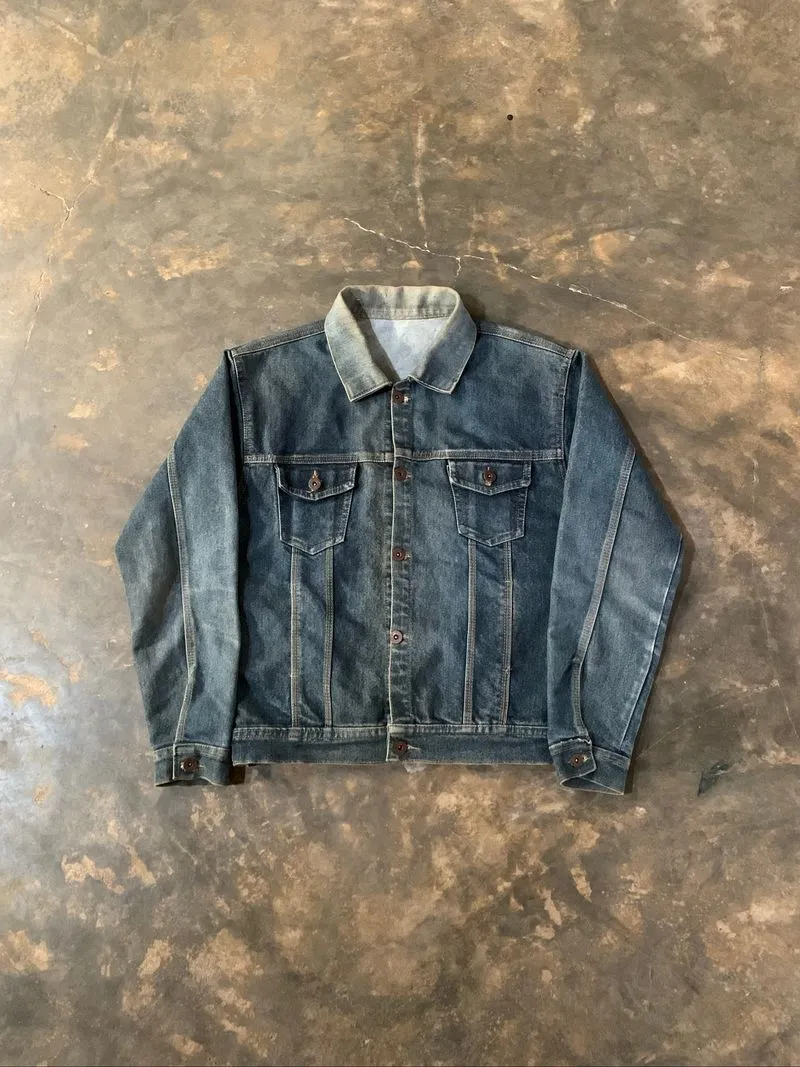 Unbrand faded trucker denim jacket type 3 photo 1