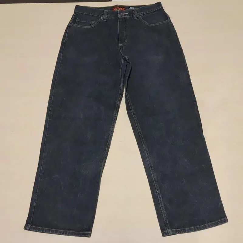 Beyond Baggy Anchor Y2K Black Denim Pants Original photo 1