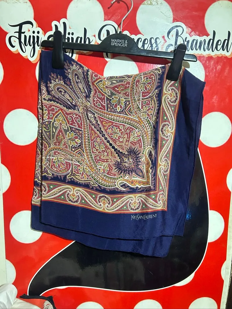 ysl paisley silk scarf photo 1