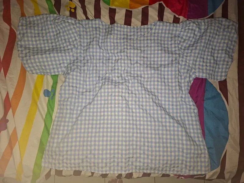 baju kotak kotak blue beli dibangkok photo 1