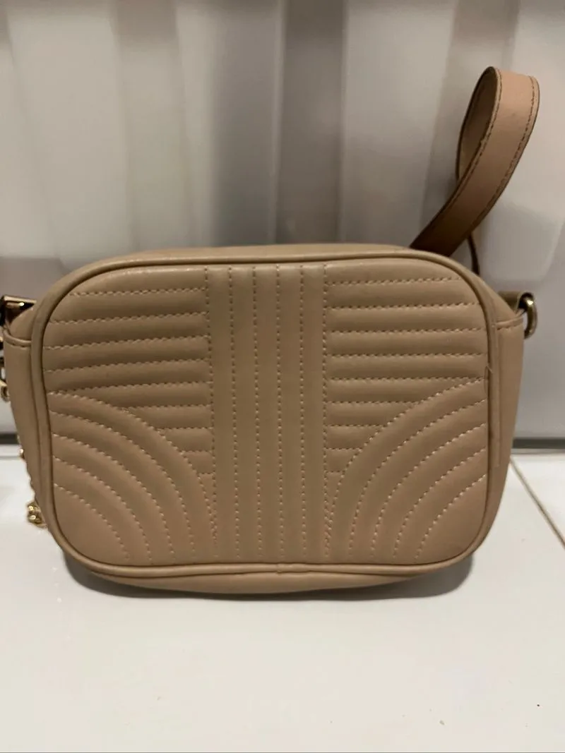Crossbody Bag with chain accented strap and zip closure  photo 1