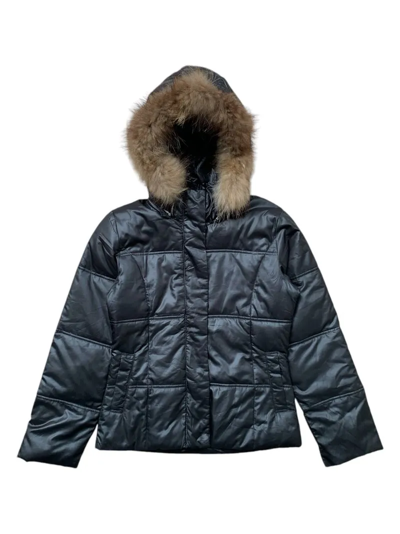 2000s Reve - Raccoon Fur Hoodie Puffer Jacket vkei lgb goa photo 1
