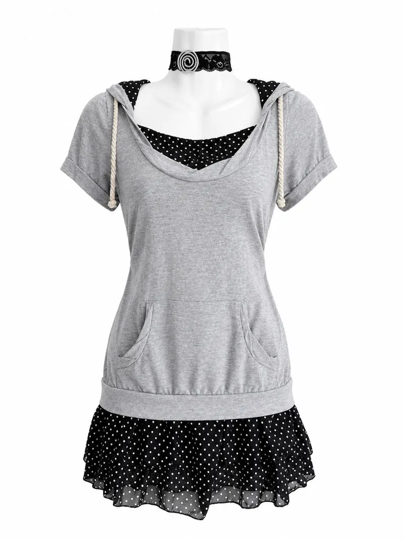 Fortune Cookies Hooded Babydoll Top photo 1