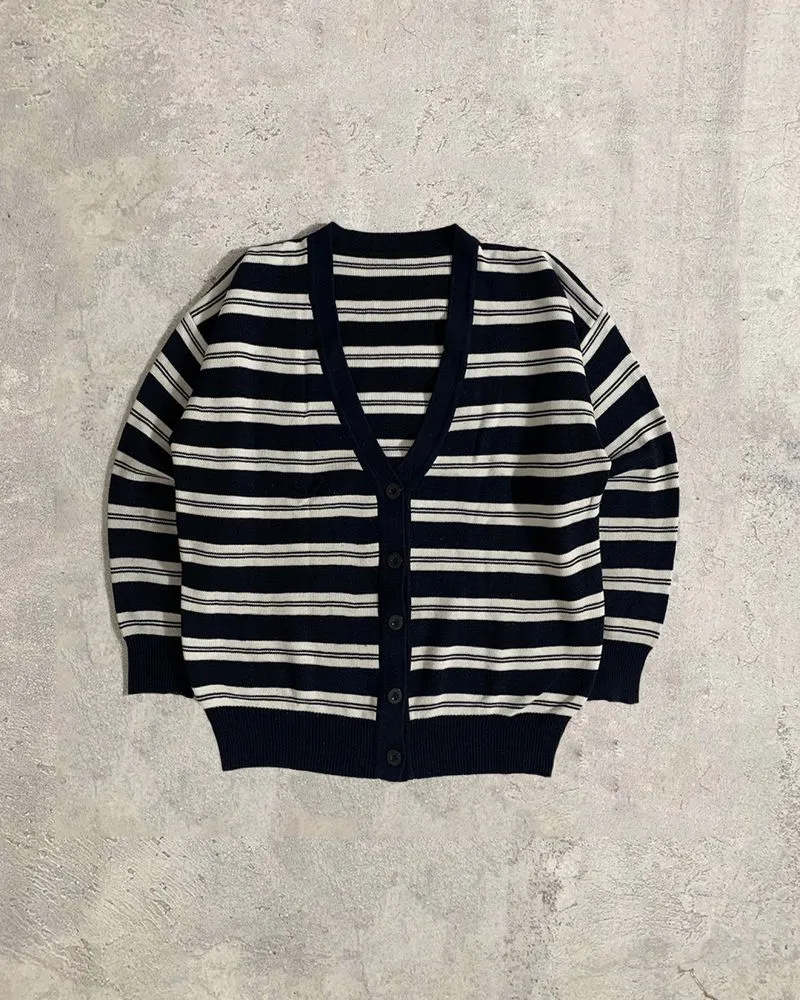 Navy & White Stripes Cardigan photo 1