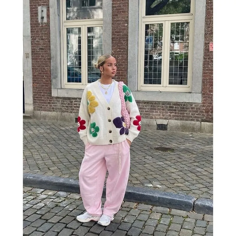 Cardigan Floral Long Sleeves Multicolour Embroidery photo 1