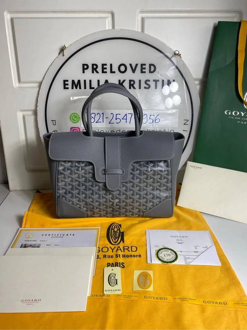 preloved Saigon Tote All grey authentic photo 1