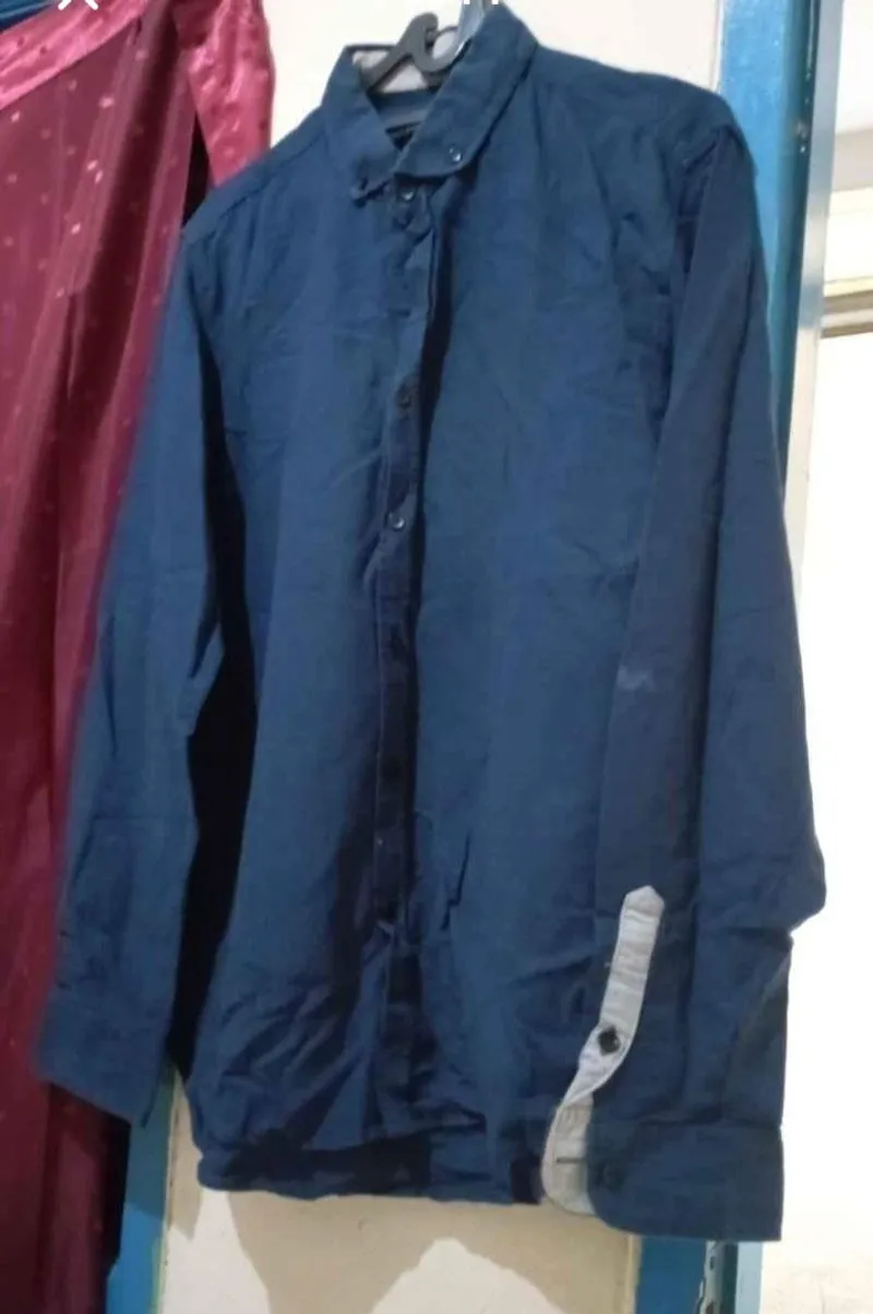 Casual Formal shirt Pria navy photo 1