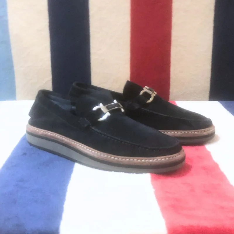 Salvatore Ferragamo Gancini Suede Loafer photo 1