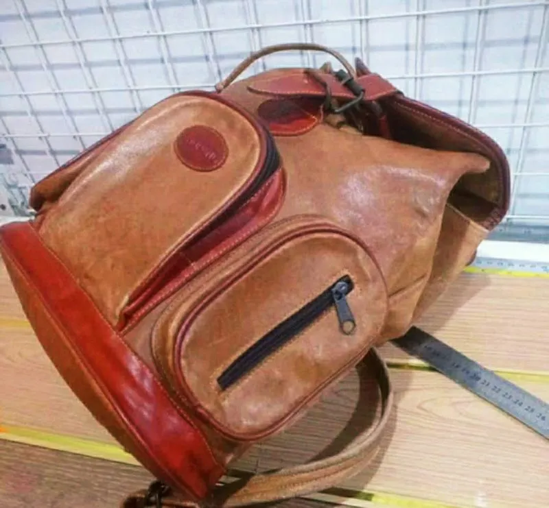 Tas backpacker kulit leader asli photo 1
