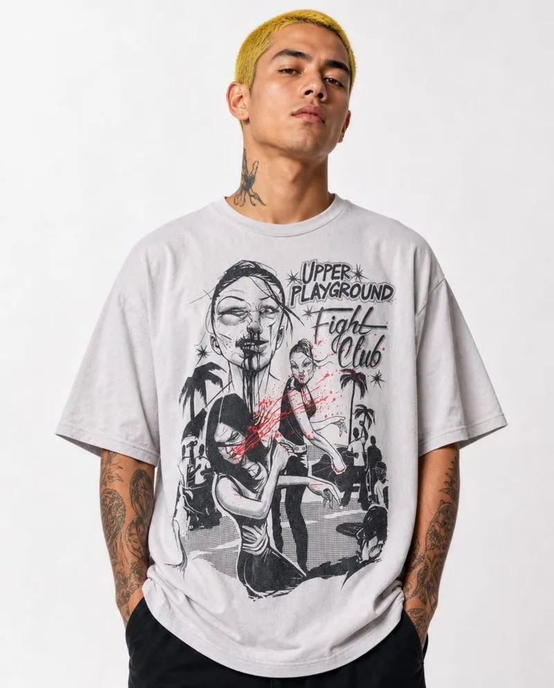 Upper Playground x David Choe "Fight Club" Streetwear Tee M photo 1
