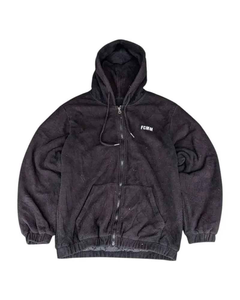FCMM - Jaket Hoodie Fleece Hitam Size L photo 1