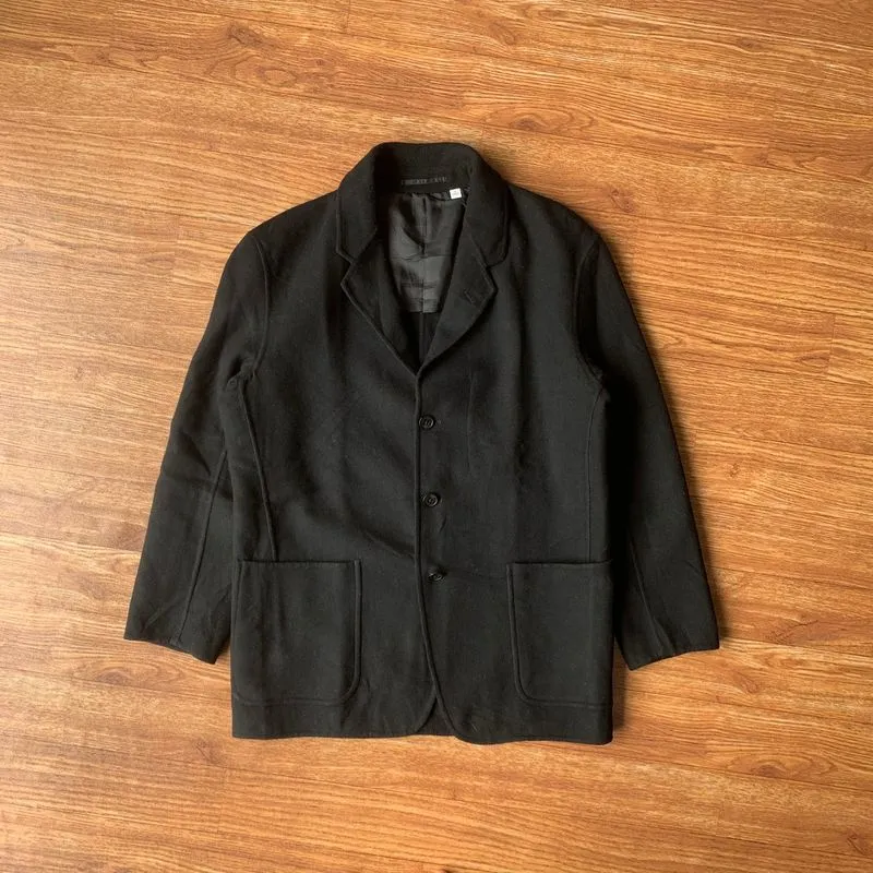 Uniqlo Luxury Casual Blazer Pria black photo 1