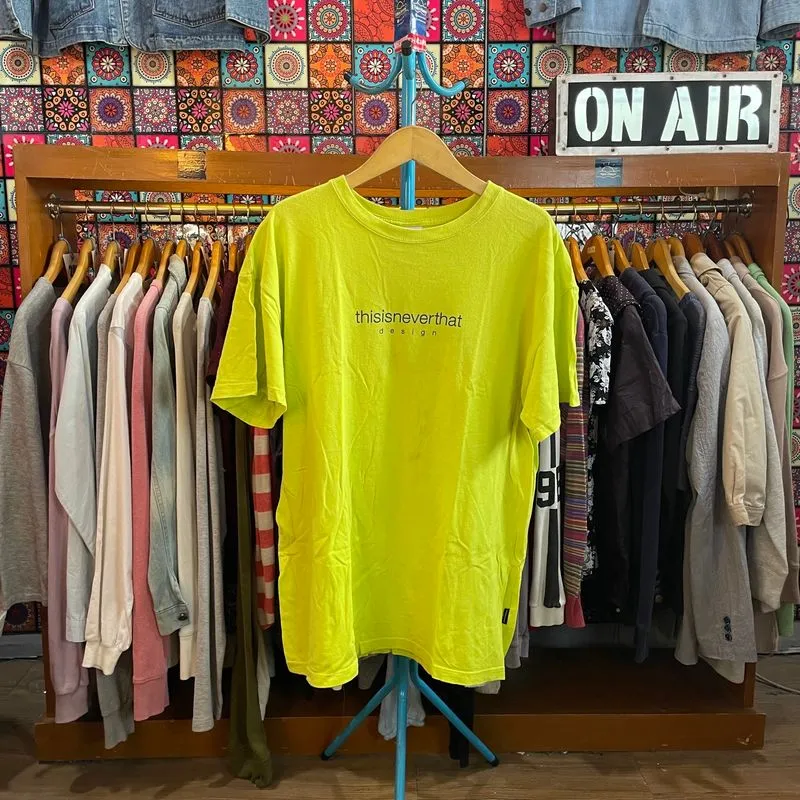 thisisneverthat TNT Center Logo T-Shirt Lemon photo 1