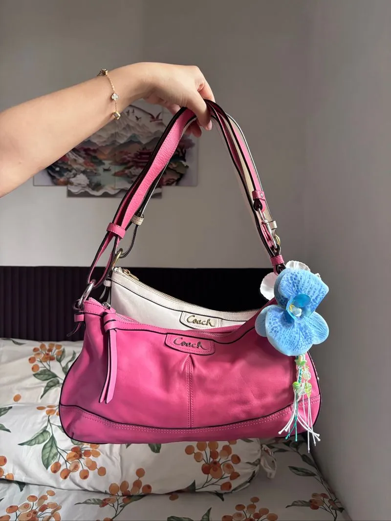 Coach mia soho leather pink & white photo 1