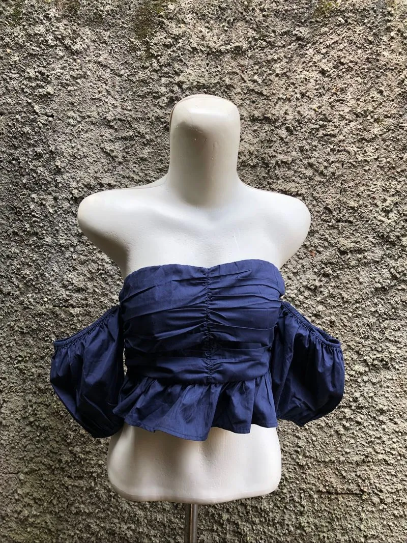young hungry free off shoulder ruffles tube top photo 1
