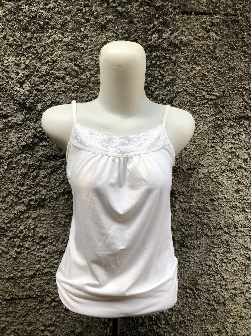 white lacey bust tank top  photo 1