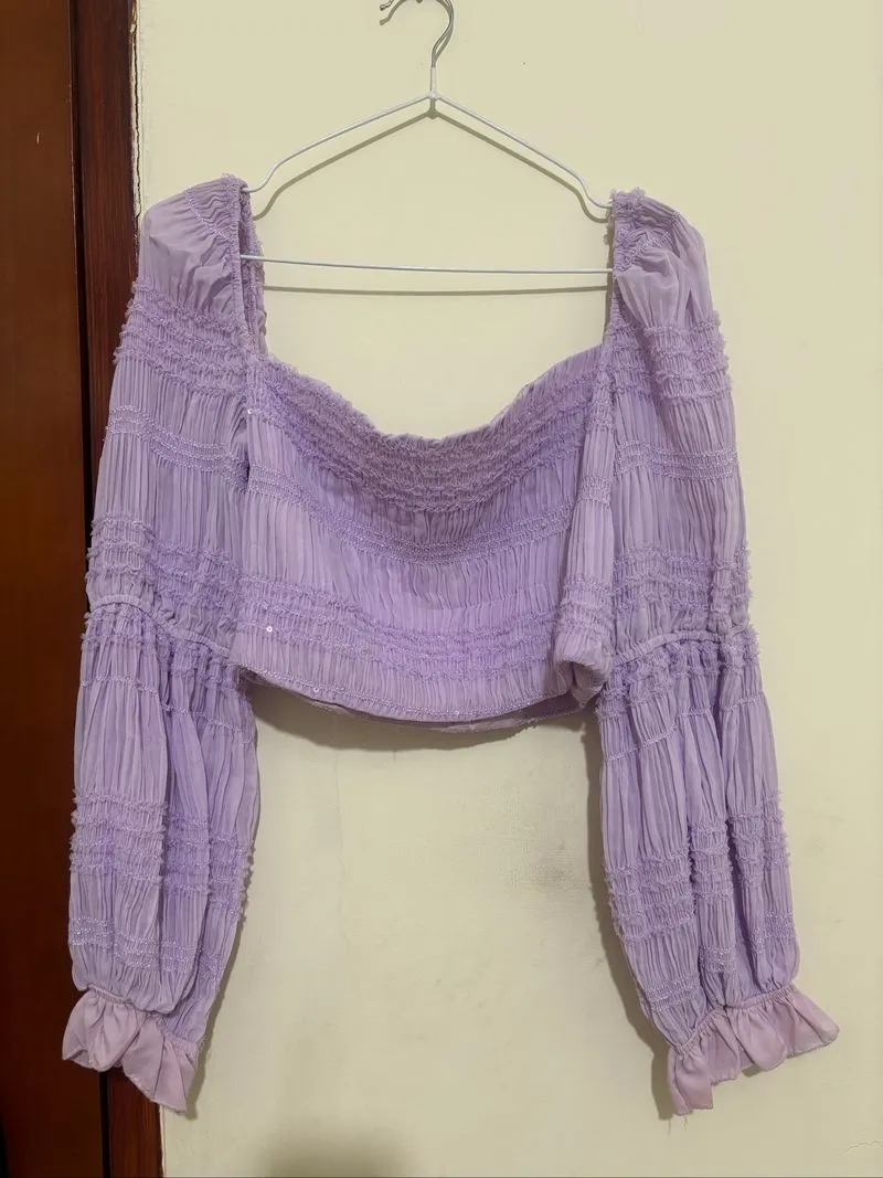 Lilac Puff Long Sleeve Top photo 1