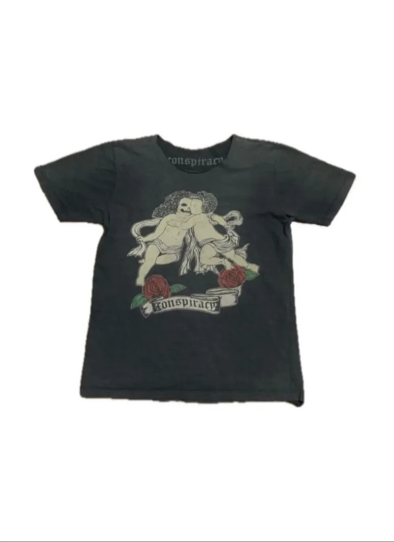 emo skull graphic tee photo 1