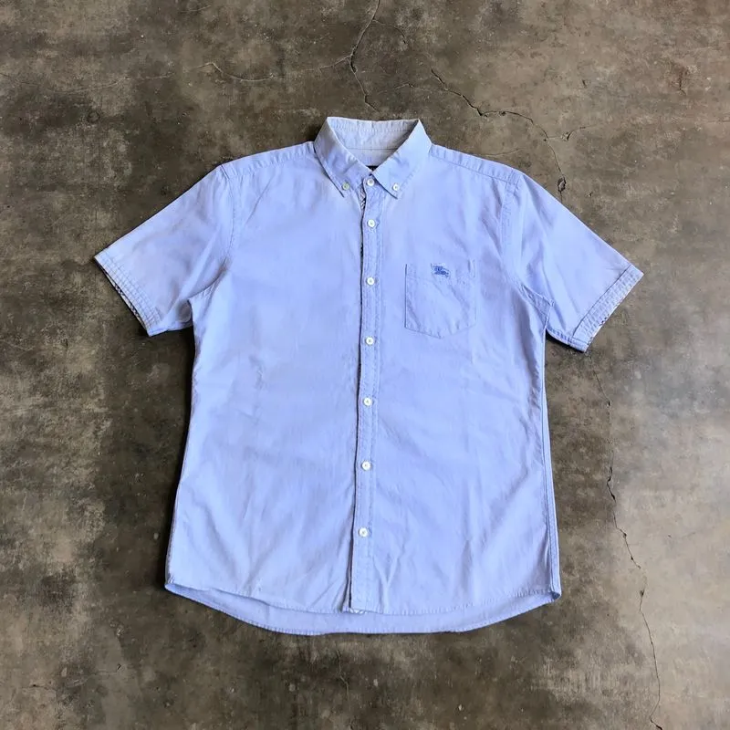 Vintage Burberry Black Label Pocket Logo Shirt Blue Luxury photo 1