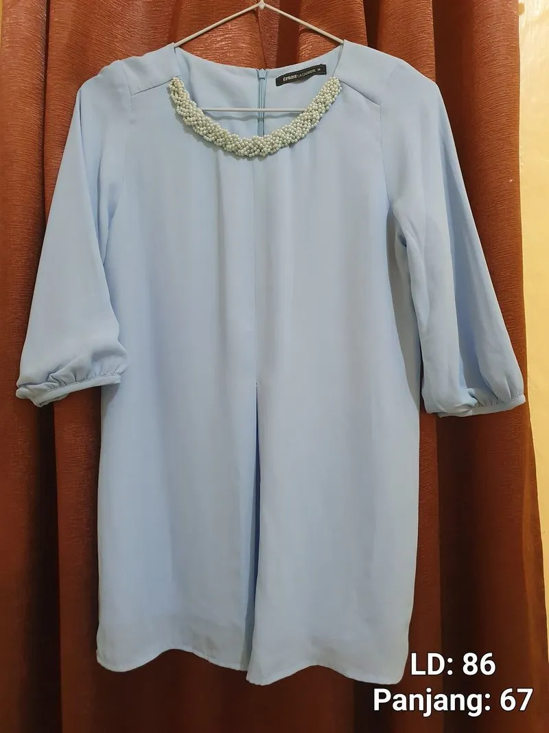 Blouse sifon sky blue photo 1