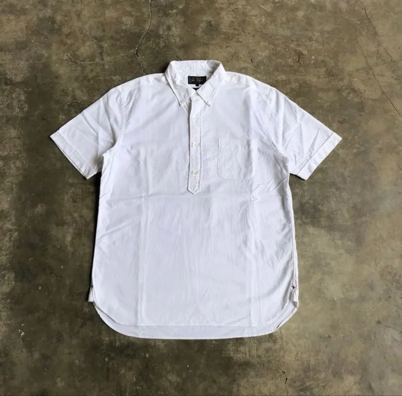 🇯🇵 2000s Beams Plus Japan Oxford Halfbutton Shirt White photo 1