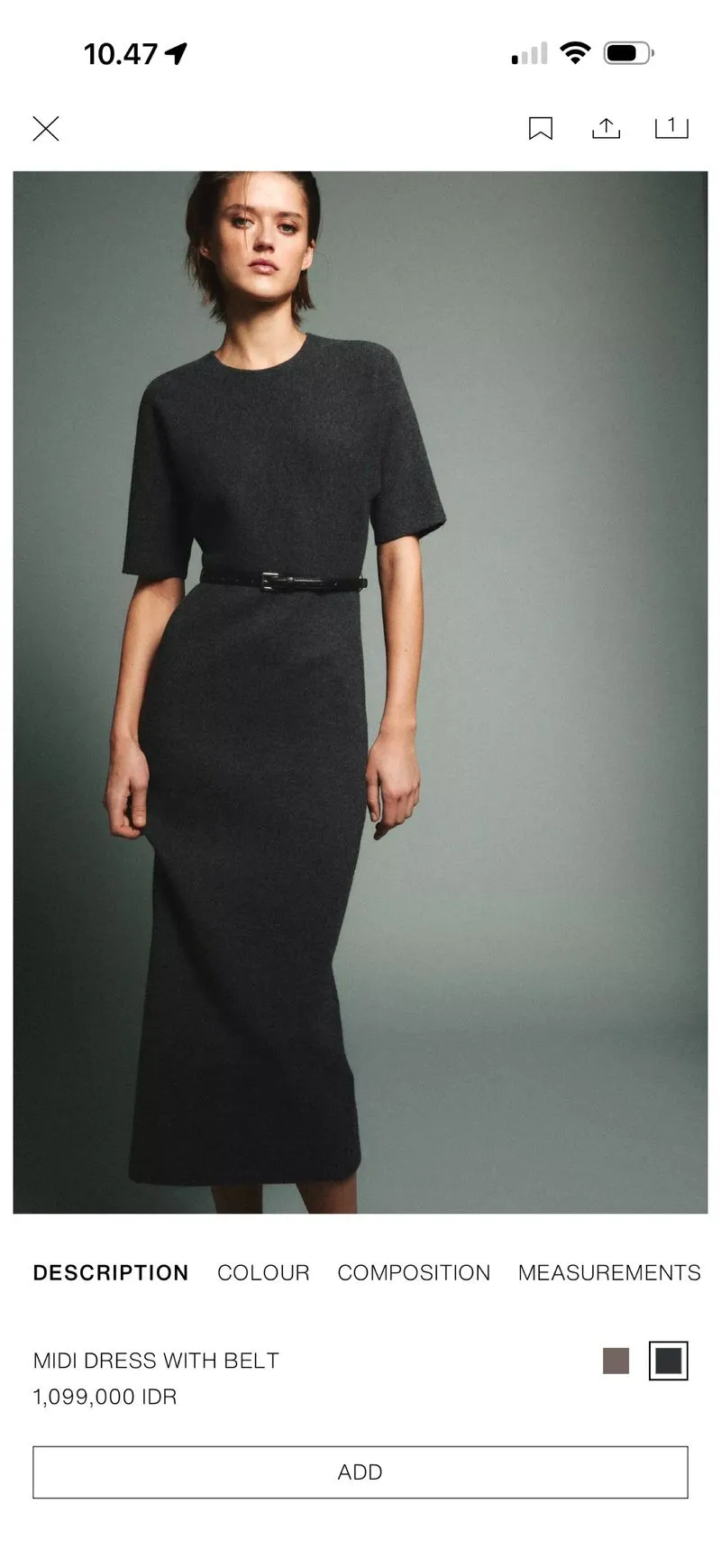 Zara ori belted midi dress knit photo 1