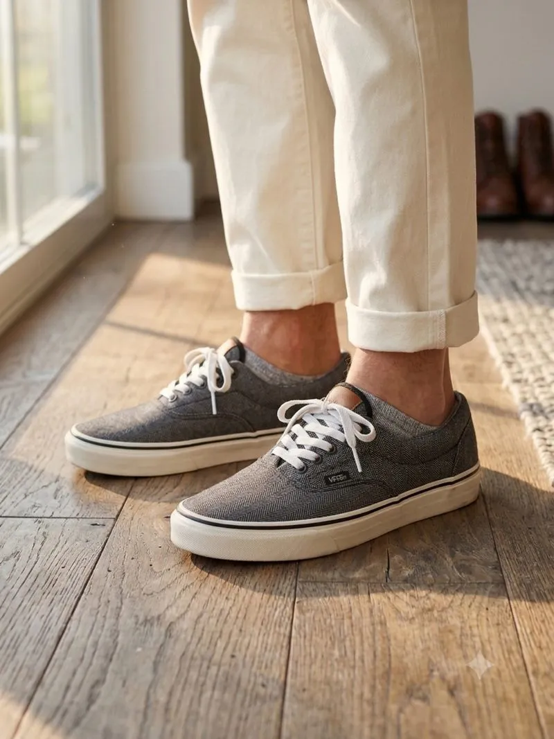 Vans Era Classic Mono Grey (Herringbone) - Size 40,5 photo 1