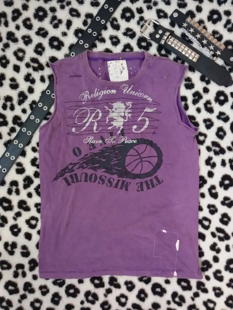 Religion Purple Tank Top Alt Emo Grunge photo 1