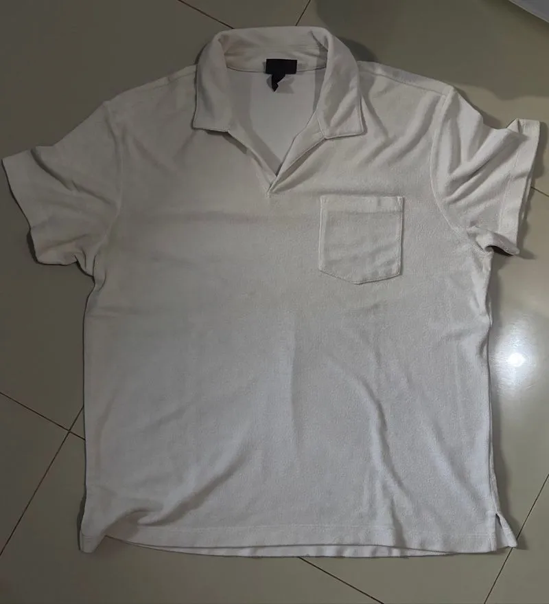 Kemeja H&M Pria Terry Polo Shirt Size L photo 1