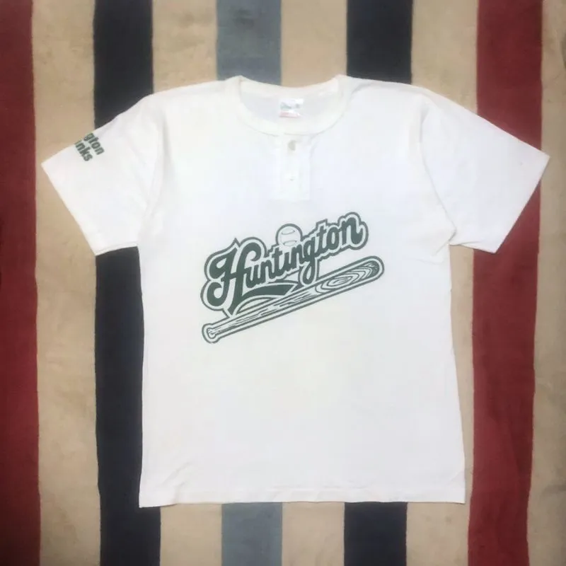 Vintage 70s Huntington Baseball Single-Stitch Henley Shirt photo 1