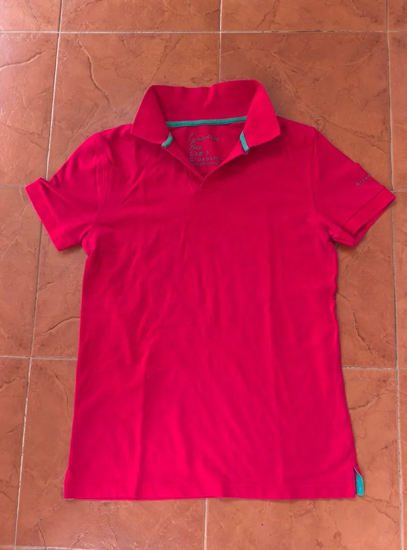 BAJU KERAH WANITA / POLO GIORDANO MERAH RED photo 1