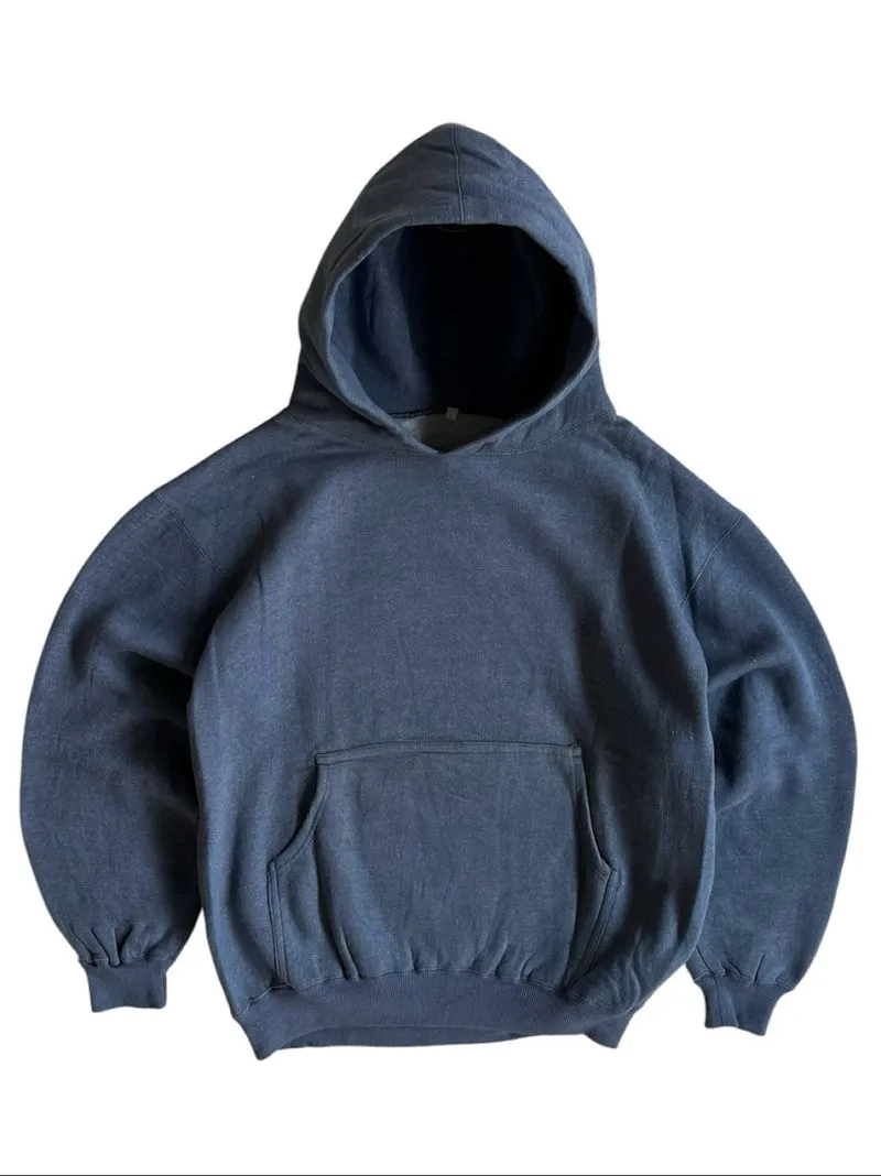 Blue Washing Heavy Weight Cotton Boxy Hoodie photo 1
