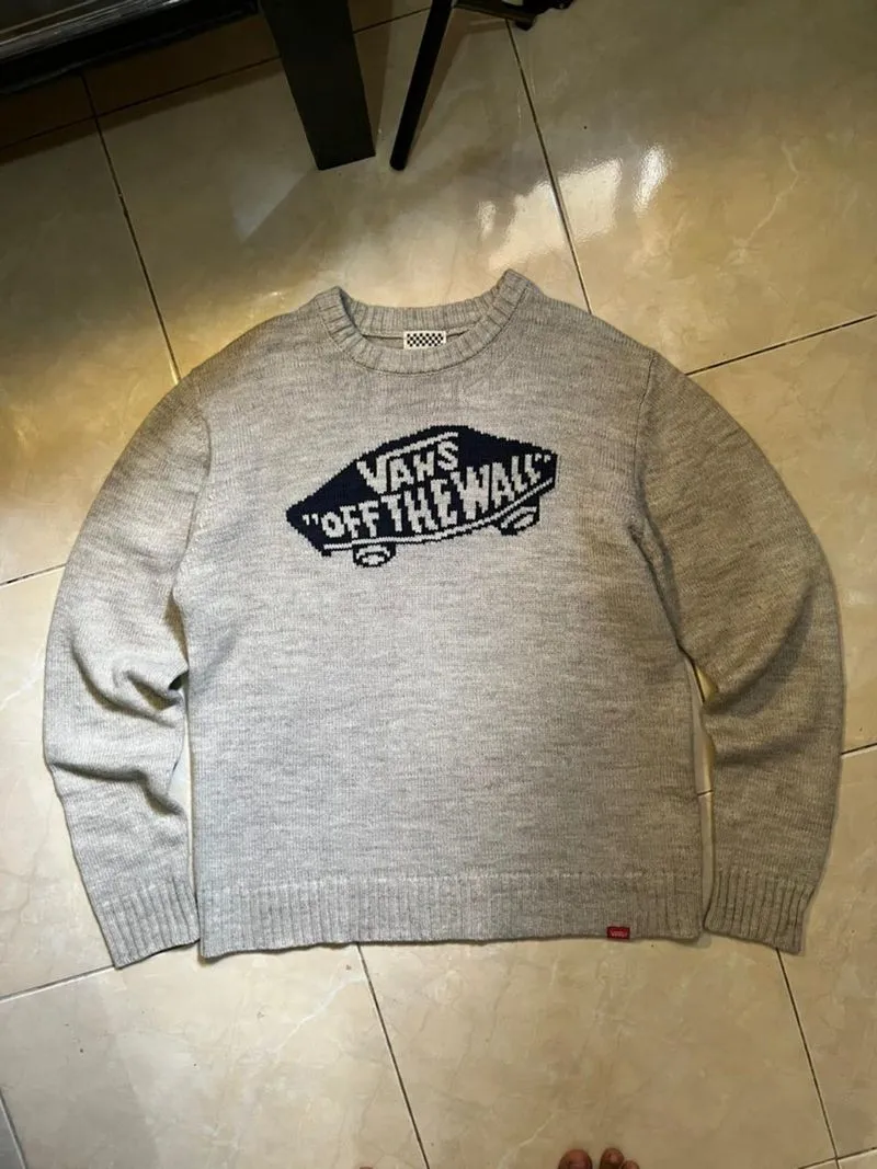 knitwear vans grey and navy photo 1