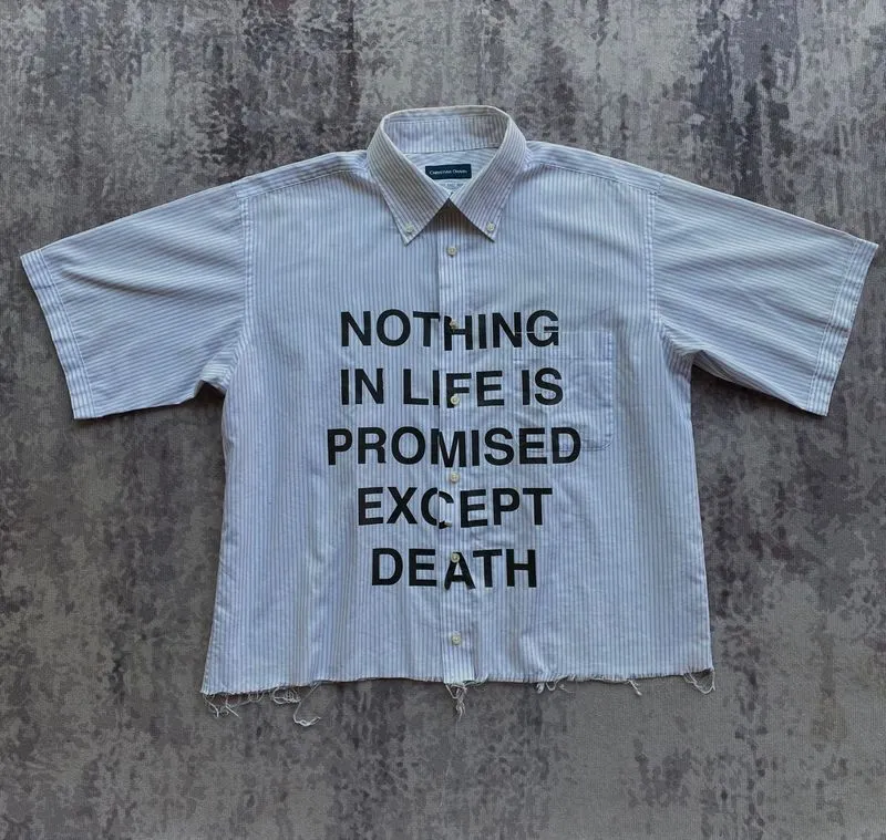 Vintage Reworked Christian Orani Cropped Striped Shirt photo 1