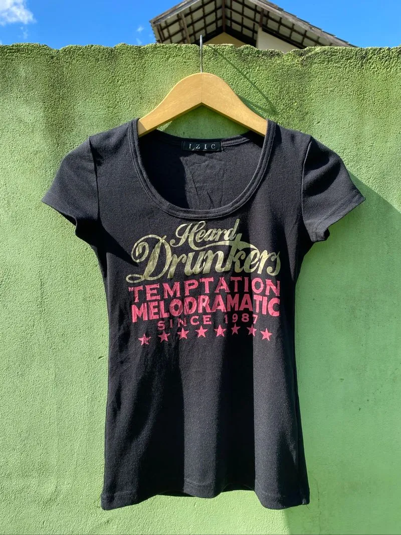 Izic Hard Drinkers Fitted Grunge Punk Indie Coquette photo 1