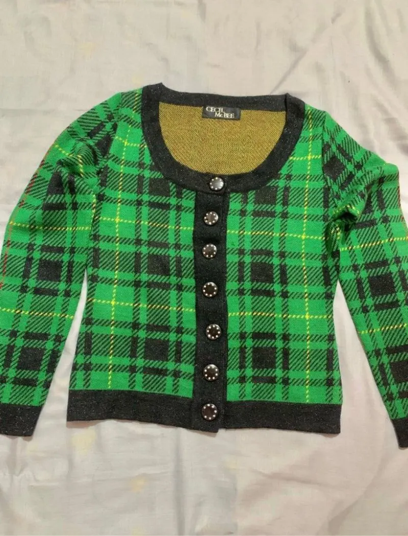 cardigan black and green photo 1